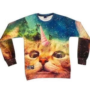 Unikitty Sweatshirt Womens L Unicorn Cat Whimsical Kidcore Whimsigoth Casual Fun
